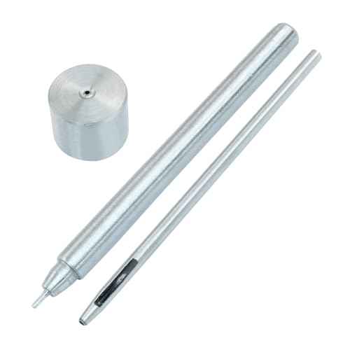 Litoexpe Eyelet Hole Punch Die Tool, 1.5mm Grommet Setter Hollow Punch (Includes Base & Ram) for Leather Craft Clothing Handbag Fabric Curtain DIY