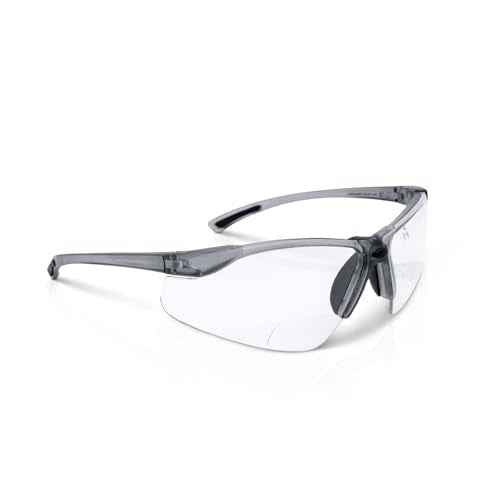 Sellstrom XM340RX Safety Glasses with Readers - Wraparound Bifocal Eyeglasses for Men/Women - ANSI Z87.1
