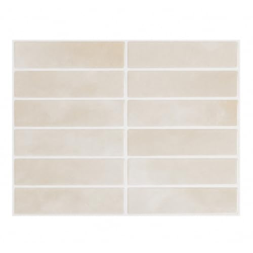 Umedol Beige Gray Peel and Stick Backsplash Tiles - 10 Sheets, Kitchen & Bathroom