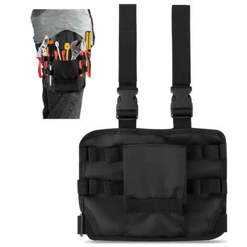 Tool Pouch, Multifunctional Leg Bag with Belt Clip, Leg Pocket Pouch, Utility Mini Tool Organizer Pouch for Men, Electrician, DIY, Automotive, Craftsman, Carpenter, Plumbers
