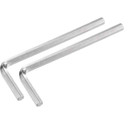 TOP-VIGOR 2Pcs 3/16 Inch Hex Key Wrench, Metric CR-V L Shaped Imperial Hexagon Head Spanner Tool for Repairing, Installation