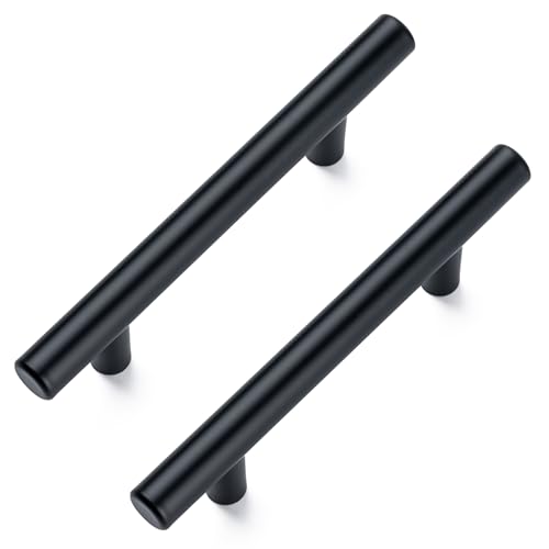 Aegero 10 Pack Matte Black Cabinet Handles 5 Inch Length, 3 Inch Hole Center, Modern Kitchen Hardware