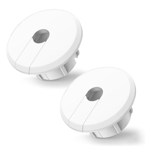 Sactulaz Wall Bushing Grommet for Starlink Dishy Router Ethernet Cable - White, 2 Pack