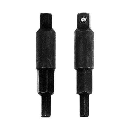 A.I.FORCE 2-Piece Hexagon Key Adapters for HVAC, 1/4-Inch Square Wrench Opening, Carbon Steel, Alloy Steel