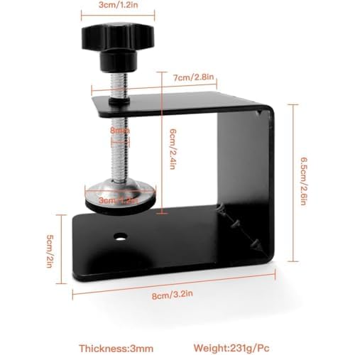 Drawer Front Installation Clamps, Cold-Rolled C Clamps for Woodworking, Door Installation Tools and Cabinet Tools with Protective Pads (1 Pcs)
