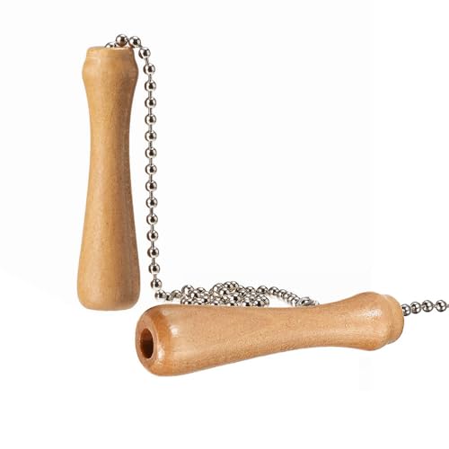 Baseball Bat Ceiling Fan Pull Chain Extender with 12" Silver Bead Chain - Kids Room Decor