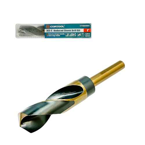 3/4 Inch Drill Bit | Reduced Shank High Speed Steel | 3/4 Drill Bit for Metal and Steel | HSS M2 Black & Gold Drill Bits with 1/2" Shank