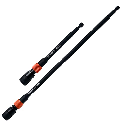 Klein Tools Dual-Lock Impact Bit Holder Set 1/4-Inch Hex 6 & 12-Inch Extensions