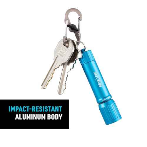 Nite Ize Radiant 100 Keychain Flashlight - Waterproof Mini Keychain Flashlight with Bright 100 Lumen Light - Waterproof Flashlight for Backpacks and Keys - Keychain Flashlight - Blue