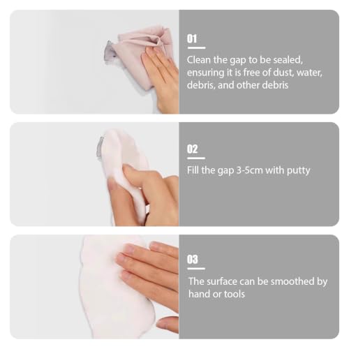 6 Pack Moldable Sealant Clay - Fast Drying Repair Putty for Pipes Walls & Gaps