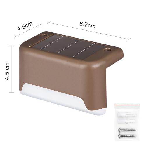 SOLPEX Solar Deck Lights Outdoor 16 Pack Warm White Waterproof Step Lights