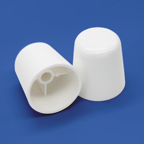White Flat Top Toilet Bolt Caps 2 Pack - Universal Fit, Made in USA