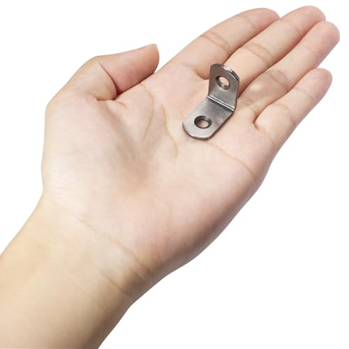 Gun Metal L Bracket 1x1 Inch Corner Support Metal Fastener Set