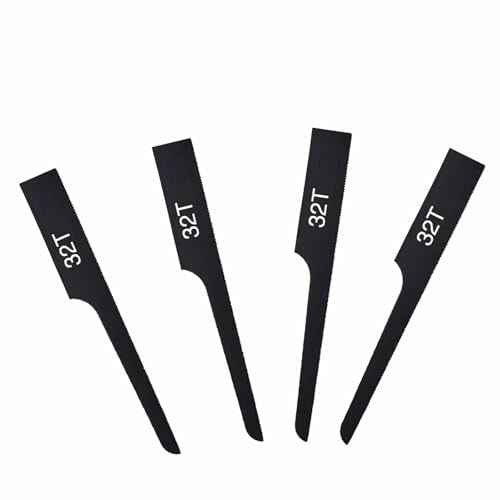 10Pcs Reciprocating Saw Blade, 32 Teeth Air Saw Hacksaw Pneumatic Saw Blade for 1.5-4mm Metal Sheet, Alloy Steel Saw Blades for Wood, Foam PVC Pipe Cutting