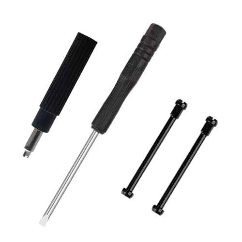 Compatible with Amazfit T-Rex 2/T-Rex 2 Pro Screw Rod Accessory, 2Pcs Stainless Steel Link Bar Replacement Screws with 2Pcs Screwdriver Removal Tool for Amazfit T Rex 2 Accessory (Black)