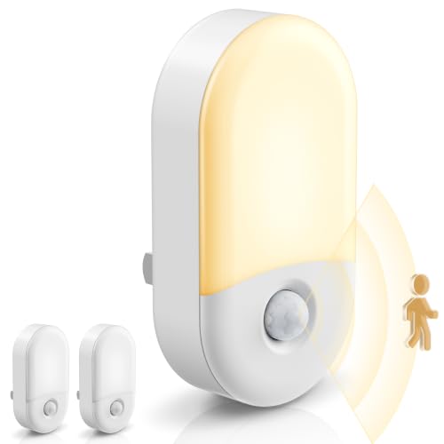 L LOHAS LED Motion Sensor Night Light - Soft White, 2 Brightness Levels, Auto/On/Off Modes