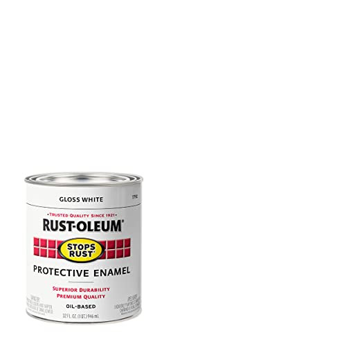 Rust-Oleum Stops Rust Protective Enamel Paint Gloss White 32 Fl Oz
