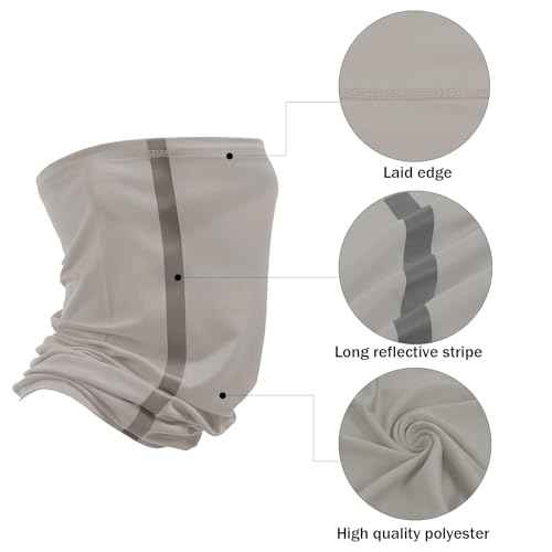 TCCFCCT Hard Hat Shade, Full Brim Mesh Neck Sun Shield, High Visibility Neck Protection & Bandana Headband Face Scarf, Hard Hat Accessories, 2 Pack, Grey