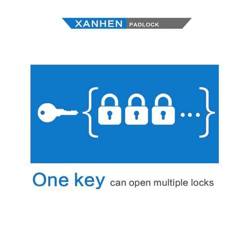 Keyed Alike Laminated Steel Padlocks with Long Shackle for Sheds, Fences & Lockers (12-Pack)