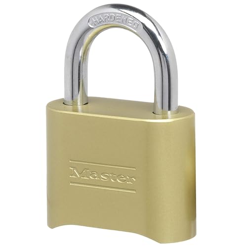 Master Lock 175D Combination Padlock 2-Inch Brass Gate Lock 4-Digit Pack
