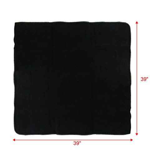 YaeTek 39'' x 39'' 1/8" (3mm) Thickness 3' x 3' feet High Temp Welding Blanket, Pre-oxygenated Carbon Fiber Material, Black Fire Retardant Protective Blanket