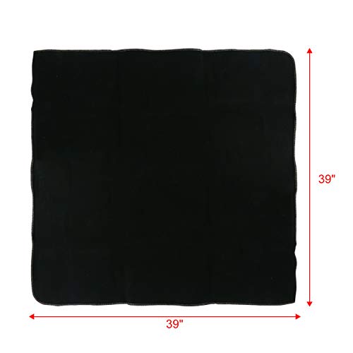 YaeTek 39'' x 39'' 1/8" (3mm) Thickness 3' x 3' feet High Temp Welding Blanket, Pre-oxygenated Carbon Fiber Material, Black Fire Retardant Protective Blanket