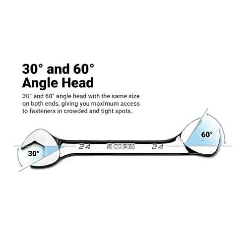 Capri Tools 13 mm Angle Open End Wrench, 30¡Æ and 60¡Æ angles, Metric