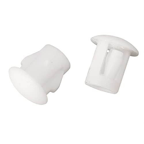 Alamic 3/16 inch White Plastic Flush Hole Plugs - Pack of 100 for Cabinets