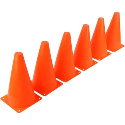 Juvale Motorcycle Practice Cones - 9" x 5.5", Orange, 12-Pack - Cones for Parallel Parking Practice & Training - Agility & Traffic Control for Sports & Parking Areas