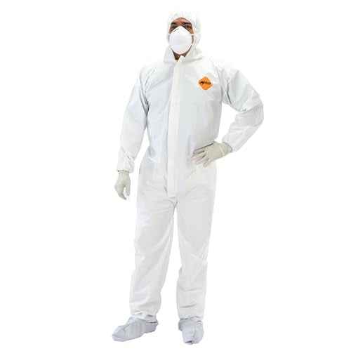 Tiger Tough Heavy Duty All Purpose Coverall, White Safety Suit for Superior Comfort & Protection