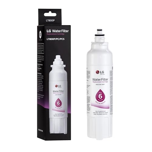 LG LT800P 6-Month Refrigerator Water Filter 1 Pack NSF Certified White