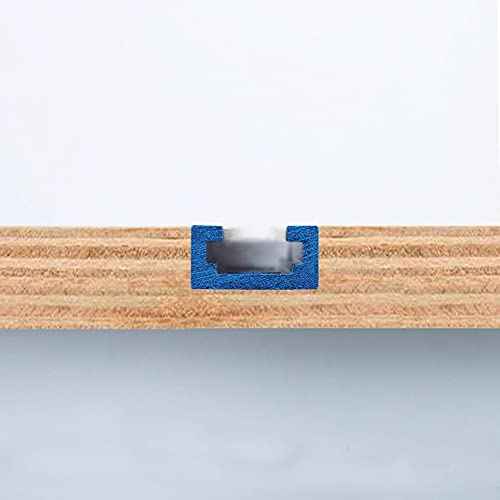 Aluminum T-track Intersection Kit with Wood Screws?Double Cut Profile Universal with Predrilled Mounting Holes -Woodworking and Clamps ? Fine Sandblast Anodized - 1 PK (Blue)