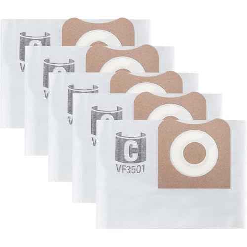 5 Pack Ridgid VF3501 Filter Bags, Compatible with Ridgid Shop Vac & Workshop 3-4.5 Gallon, Fine Dust Bags, Replacement Part# RIDGID VF3501 / WORKSHOP WS32045F
