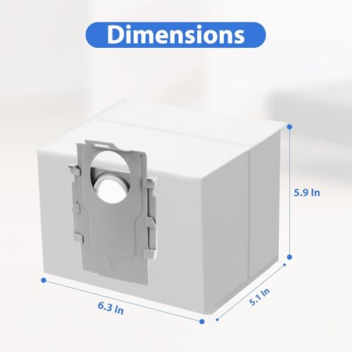 16 Pack Sinnya Q7/Q5/Q10 Q5 Max+ Dust Bags for Roborock Vacuum (Sinnya 16 pack) - Anti-Leak 4-Layer Filtration