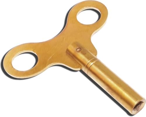 TAURISH Brass Clock Winding Key No. 7-4mm I.D. - Replacement Winder Tool