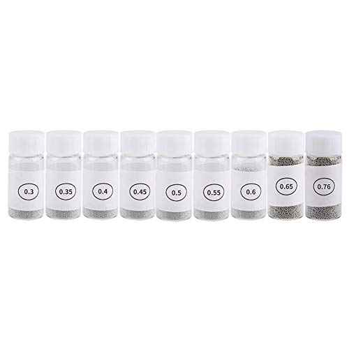 Tin Solder Ball BGA Reballing Soldering Heat Universal Stencil Balls Reball Ball BGA Ball for GPU CPU IC Chip PCB(9 Bottles 0.3mm-0.76mm)