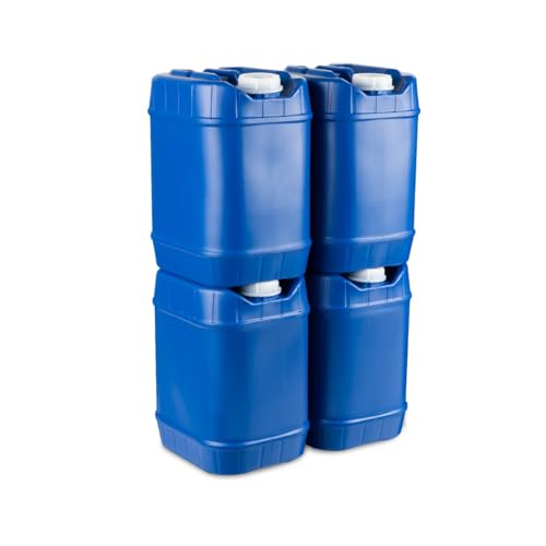 20 Gallon Stackable Water Storage Kit - 4 BPA-Free Containers for Emergency & Camping