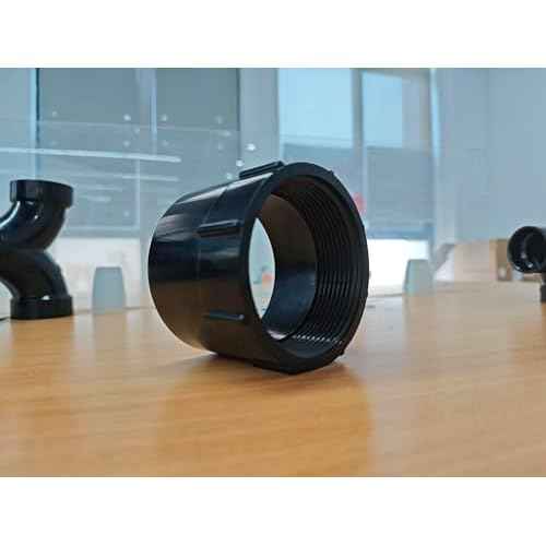 Lesso 2 pack ABS Female Adapter (HUBxFIPT) - 2 Inch Black ABS Female Pipe Fitting, Quick Installation with Leak-Proof, Multi-Purpose Use for Plumbing/Irrigation/Hydroponics (Wide Compatibility)