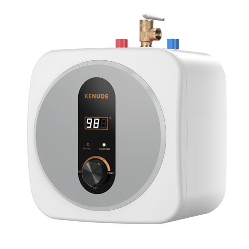 KENUOS 2.5 Gallon Under Sink Instant Hot Water Heater Gray 11.5x11.5x11in 120V