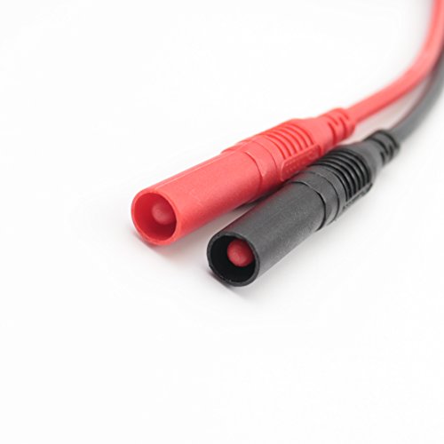 10Pcs Red and Black Insulated 4mm Banana Plug Connectors for Multimeter Test Leads