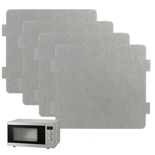 Creztail 4 Pack Waveguide Covers for Microwave - Universal Mica Sheets, 4.64 x 3.93 in, Cut-to-Fit