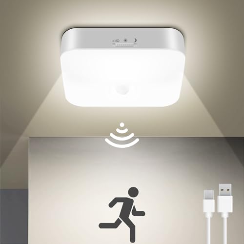 WhitePoplar Rechargeable Motion Sensor Closet Light 500LM White 1 Pack