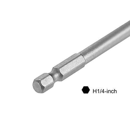 uxcell T30 Magnetic Torx Screwdriver Bits, 1/4 Inch Hex Shank 5.9-inch Length S2 Security Tamper Proof Screw Driver Kit Tools