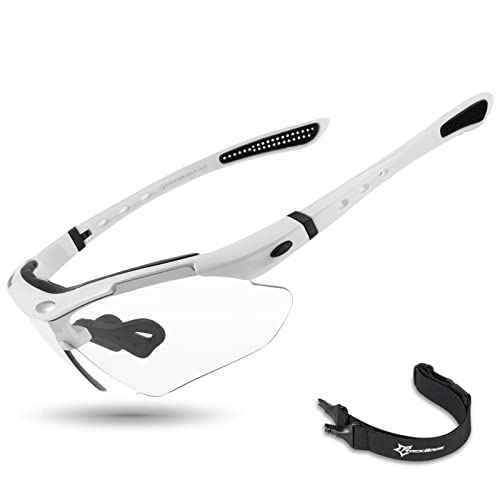 ROCKBROS Pickleball Glasses for Men & Women ? ANSI Z87.1 Certified Safety Glasses, UV400 Protection & Interchangeable Strap