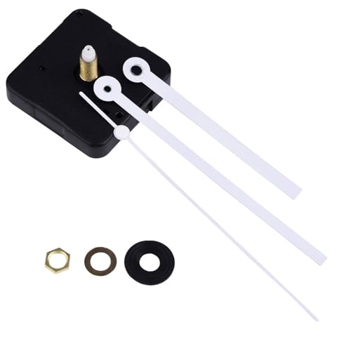 Mudder White Quartz Clock Movement Silent Mechanism Max 0.39 Inch Dial Thickness