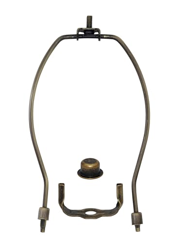 Creative Hobbies Antique Brass Lamp Harp Kit - 8 Inch with Base & Finial