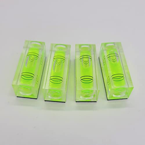 GEONASSUR 40mm Magnetic Mini Bubble Levels, 4 Pack (Small) - Robust Iron-Magnet Front