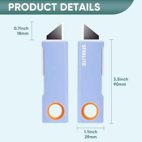 STEELITE 5pcs Mini Box Cutter, Retractable Letter Opener, Easy Cut for Package, Envelope, Box, Paper, Rope, Perfect for Daily, Office, Christmas Gift