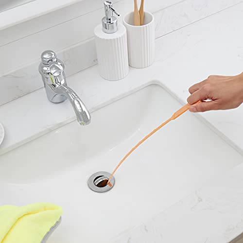 Drain Clog Remover Tool Set - 6 Pack with Plastic & Stainless Steel Snakes for Toilet, Kitchen & Bathroom Drain Cleaning