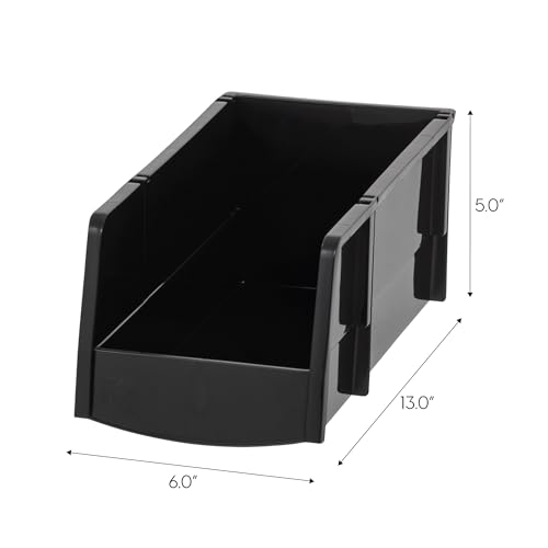 IRIS USA 44-Drawer Parts & Hardware Cabinet with Large 13x6x5 Open Front Bin (8-Pack) — Black